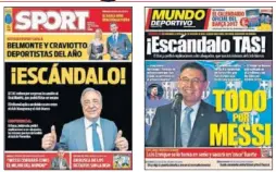  ??  ?? AGRAVIO. La prensa de Barcelona ve un doble rasero.