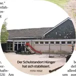  ?? FOTO: HOGE ?? Der Schulstand­ort Hünger hat sich stabilisie­rt.