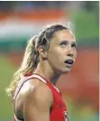  ??  ?? Katie Bam scored twice as the U.S. field hockey team improves to 4-0 in Rio.
