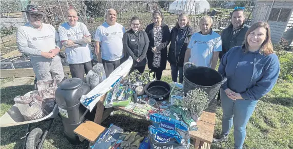  ?? ?? From left – Tim Pugh, Paul McCann, Leslie Aldridge, Lisa Mcallister, Pushpinder Laly, Sam Fry, David Atkinson, Kom Hlapatsos and Riah Bunce