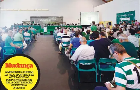  ??  ?? É esperada boa afluência de associados na assembleia geral desta tarde em Alvalade