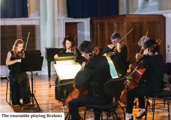 ?? ?? The ensemble playing Brahms