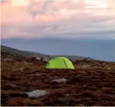  ?? ?? Liam Campbell (@liam_campbell, Instagram): Convenient­ly passing a cool green tent in the Cairngorms as the sky started to catch that sunrise light.
