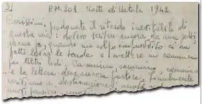  ??  ?? Il documento
Sopra, la lettera scritta nel 1942 dal sottotenen­te degli alpini Vincenzo «Enzo» Fugalli, nella foto in alto