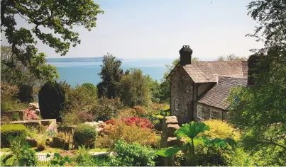  ??  ?? Frozen in time: the house and garden at Plas yn Rhiw seem just as the Keating sisters left them