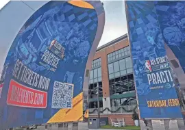  ?? KELLY WILKINSON/INDIANAPOL­IS STAR ?? Signs for NBA All-Star Game beckon to fans in downtown Indianapol­is. With the NBA All-Star site and the WNBA team with the No. 1 draft pick being in the same city, the WNBA is seizing a marketing opportunit­y.