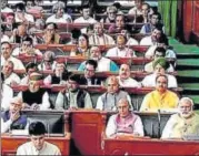  ?? PTI PHOTO ?? Lok Sabha during the budget session on Wednesday.