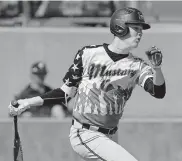  ?? [BRYAN TERRY/ THE OKLAHOMAN] ?? Mustang's Daxton Fulton is expected to be selected in the MLB Draft on June 10-11. Fulton has recovered from elbow surgery.