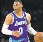 ?? AP ?? Russell Westbrook will return to the Lakers next season, picking up his player option for $47.1 million.