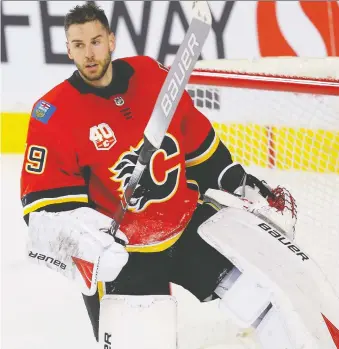  ?? AL CHAREST/FILES ?? Calgary Flames goalie Cam Talbot was riding the crest of positive momentum when the season came to a crashing pause in March. Now he gets a second chance with the play-in series in August.