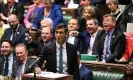  ?? Jessica Taylor/AFP/Getty Images ?? Rishi Sunak during his first prime minister’s questions on 26 October. Photograph: