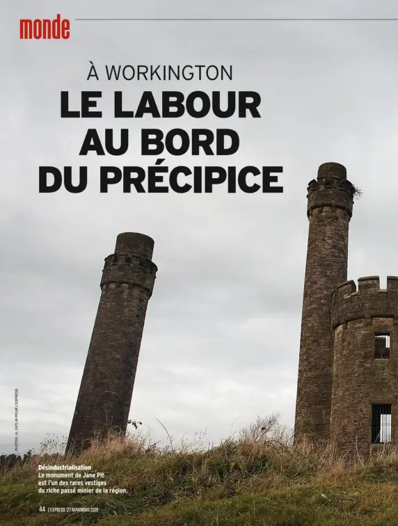  ??  ?? Désindustr­ialisation
Le monument de Jane Pit est l’un des rares vestiges du riche passé minier de la région.