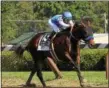  ?? PHOTO PROVIDED BY SPENCER TULIS ?? Drefong, with Mike Smith up, wired the field to win the Grade 1 King’s Bishop on Travers Day Saturday at Saratoga Race Course.