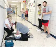  ?? ?? Folsom Elementary School in Farmington was designated a Project ADAM Heart Safe School, which means it has a team in place to quickly respond to a sudden cardiac emergency before first responders are able to arrive on the scene.