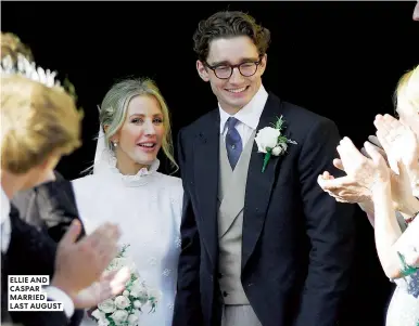  ??  ?? ELLIE AND CASPAR MARRIED LAST AUGUST