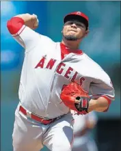  ?? David Zalubowski Associated Press By Jeff Miller ?? JAIME BARRIA extended a strong run by Angels starters, who have a 1.87 ERA in the last nine games.