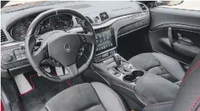  ??  ?? The 2018 Maserati GT features a two-tone leather and wood cabin design.