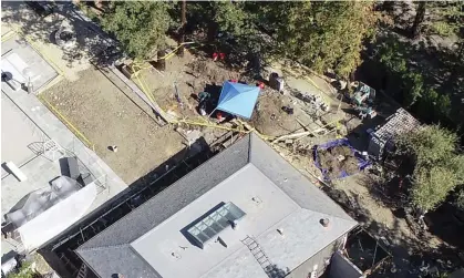  ?? ?? The mansion where a car was found buried on the property in Atherton, California. Photograph: Nhat V Meyer/AP