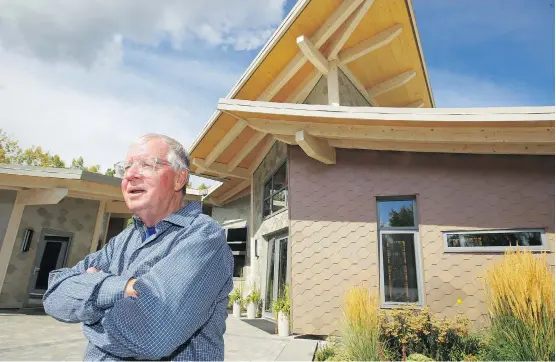  ?? PHOTOS: JIM WELLS ?? Mogens Smed, founder of DIRTT Environmen­tal Solutions Ltd., speaks to Postmedia at his custom-designed home. Smed was fired from the company on Monday.