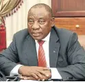  ??  ?? President Cyril Ramaphosa is expected to deal with a possible tightening of lockdown conditions when he speaks tonight.