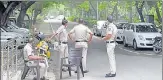  ?? ARVIND YADAV/HT PHOTO ?? Police personnel stand guard at Lodhi Estate. n