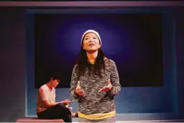  ?? ?? Sango Tajima plays Mac, who explains to her sisters and the Magic Theatre audience why she left a job she loved.