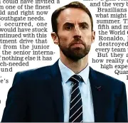  ?? ANDY HOOPER ?? Taking the positives: Gareth Southgate