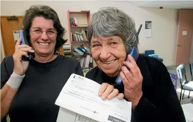  ?? PATRICK HAMILTON/STUFF ?? Jill Preston, right, with Nelson Beneficiar­ies and Unpaid Workers Trust (BUWT) colleague and friend Glenys MacLellan. Preston is fondly remembered for her achievemen­ts as BUWT’s long-serving manager, and her involvemen­t in many community projects.