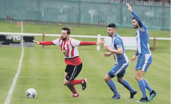  ??  ?? Action from Sunderland RCA v Whitley Bay.