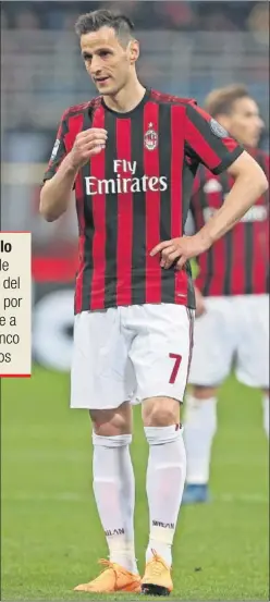  ??  ?? PUEDE LLEGAR. Kalinic, durante un partido con el Milán.