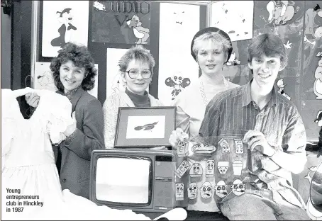  ??  ?? Young entreprene­urs club in Hinckley in 1987