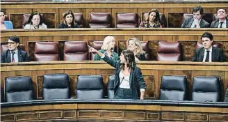  ?? ?? La ministra Irene Montero, el pasado miércoles, en el Congreso