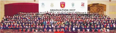  ??  ?? Among the graduates from Diploma and Bachelor levels, 48 graduates were conferred first class honours.