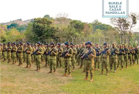  ?? ?? #ELSALVADOR
El presidente de El Salvador, Nayib Bukele, anunció que desplegó 6 mil militares y policías para cercar remanentes de pandillas en el norte del país, tras la muerte de dos personas. 5 mil soldados y mil policías han cercado los distritos de San José Cancasque, San Antonio Los Ranchos, Potonico y San Isidro Labrador.