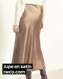  ??  ?? Jupe en satin rwco.com