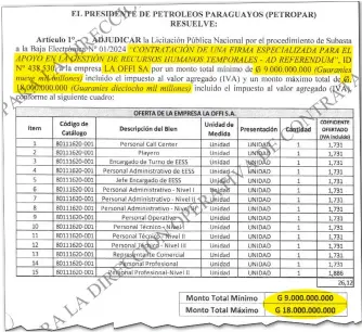  ?? ?? Resolución de adjudicaci­ón que firmó Eddie Jara, el 4 de marzo último.