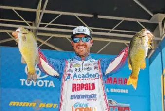  ?? PHOTO BY SEIGO SAITO /B.A.S.S. ?? Jacob Wheeler, formerly of Indiana, was in the lead after the second day of the Bassmaster Elite at Lake Champlain in July. Wheeler recently moved to Harrison.