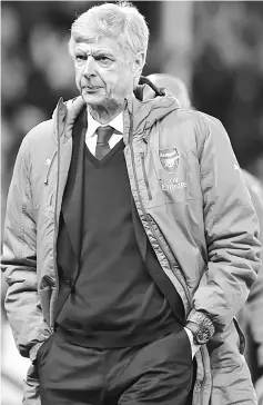  ?? — Reuters photo ?? File photo of Arsene Wenger during a Premier League match.