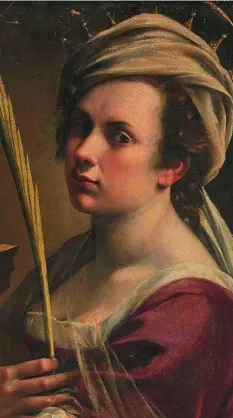  ??  ?? «Autorretra­to», de Artemisia Gentilesch­i, pintado hacia 1615