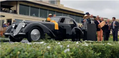  ??  ?? Stunning Touring-bodied 1937 Alfa Romeo 8C-2900B first broke cover at the 1937 Paris Auto Salon, before heading to the USA in 1956