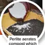  ?? ?? Perlite aerates compost which benefits roots