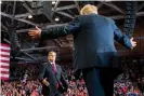  ?? Photograph: Jim Watson/ AFP/Getty Images ?? Donald Trump greets talk show host Sean Hannity at a Make America Great Again rally in Cape Girardeau, Missouri, in November 2018.