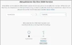  ?? ?? Eine neue Firmware-version für Ihr NAS bekommen Sie hier bei Synology häufig am schnellste­n über die Hersteller-webseite.