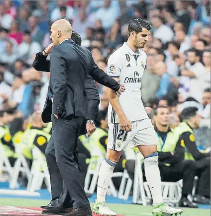  ?? FOTO: SIRVENT ?? Álvaro Morata quiere irse del Real Madrid al United para tener los minutos que Zidane no le ha dado en el club blanco