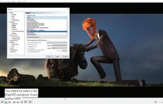  ??  ?? You need to select the MadVR renderer from within MPC.