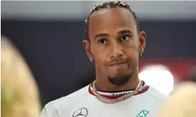  ?? Photograph: Qian Jun/MB Media/Getty Images ?? ‘This is not something you just apologise for and it is all OK,’ said Lewis Hamilton after Helmut Marko’s remarks about Sergio Pérez.