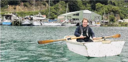 ?? PHOTO: STEPHEN JAQUIERY ?? Oarsome change . . . Eldon Donaldson outside his Careys Bay Marine Services business, where staff are working on 13 boats.