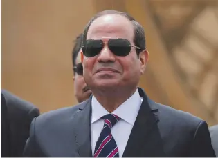  ??  ?? EGYPTIAN PRESIDENT Abdel Fattah al-Sisi attends a ceremony in Ismailia, Egypt, in 2019. (Amr Abdallah Dalsh/Reuters)