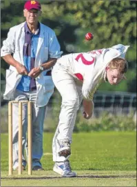  ?? Picture: Alan Langley FM4876944 ?? Selling’s Nick Myers fires in a delivery against Egerton at Cadman’s Meadow