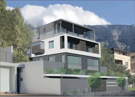  ??  ?? DESIRABLE: An artist’s impression of The Outlook in St James Street, Vredehoek, where constructi­on has started.